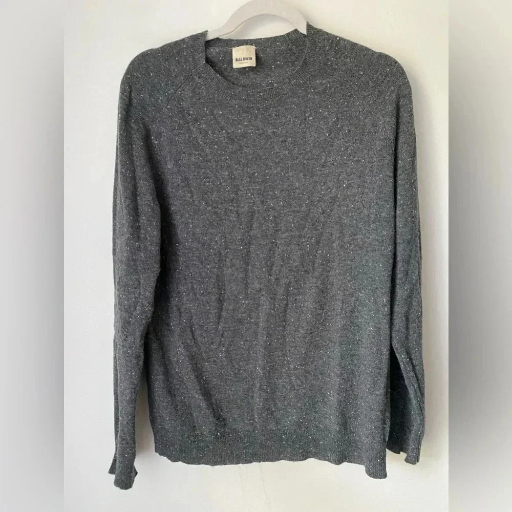 Baldwin Sweater Men’s Small Wool Cashmere Gray